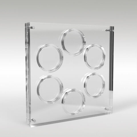 Five Pound Coin Collection Premium Acrylic Display Stand Holder Case - 6 Coins