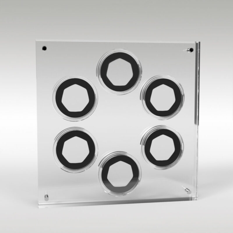 50p Coin Collection Premium Acrylic Display Stand Holder Case - 6 Coins - Image 3