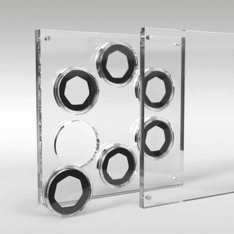 50p Coin Collection Premium Acrylic Display Stand Holder Case - 6 Coins - Image 2