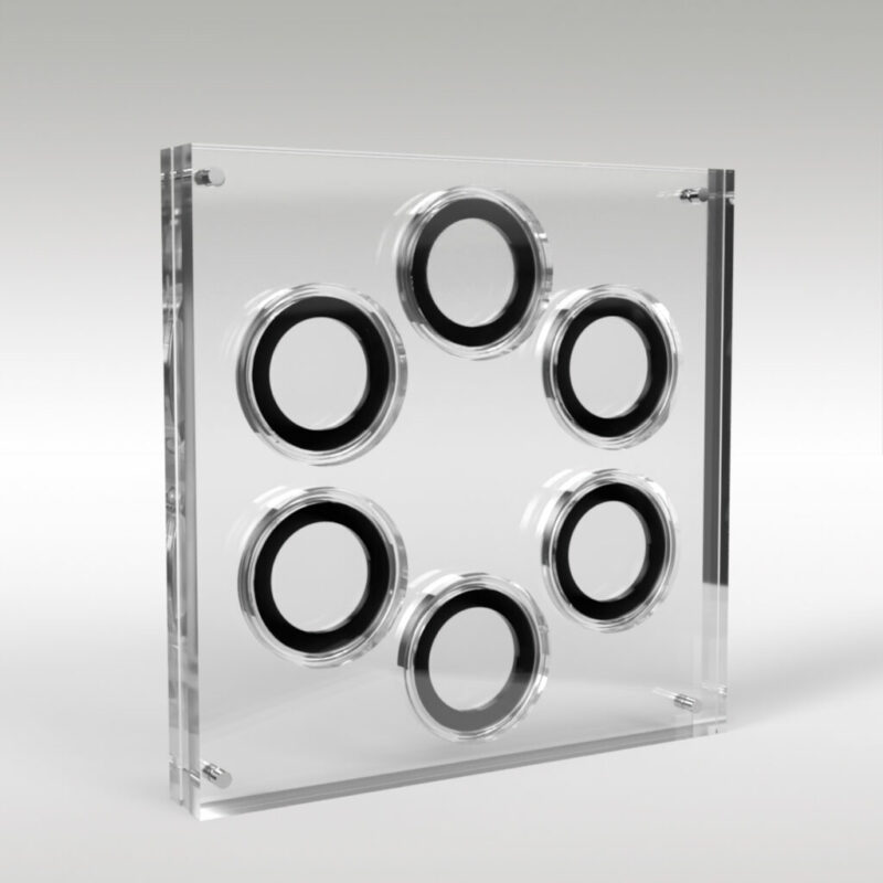 Two Pound Coin Collection Premium Acrylic Display Stand Holder Case - 6 Coins