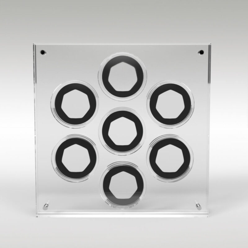 50p Coin Collection Premium Acrylic Display Stand Holder Case - 7 Coins - Image 2