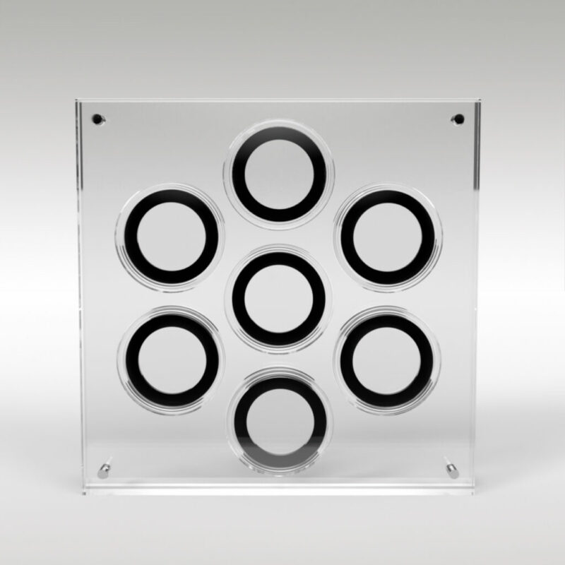 Two Pound Coin Collection Premium Acrylic Display Stand Holder Case - 7 Coins - Image 2