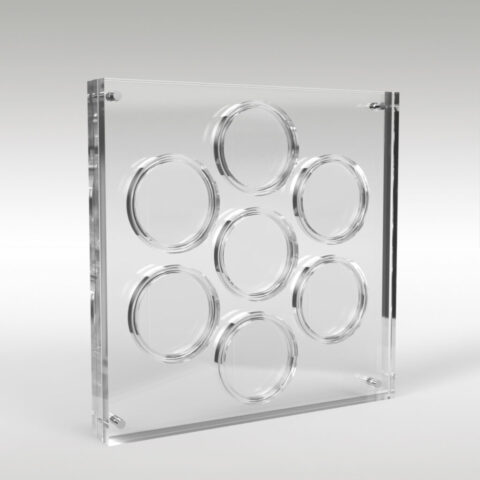 Five Pound Coin Collection Premium Acrylic Display Stand Holder Case - 7 Coins