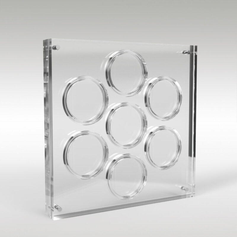Five Pound Coin Collection Premium Acrylic Display Stand Holder Case - 7 Coins