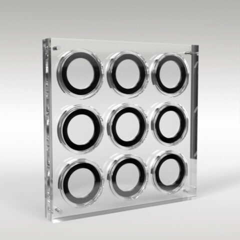 Two Pound Coin Collection Premium Acrylic Display Stand Holder Case - 9 Coins
