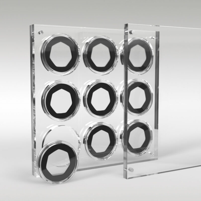 50p Coin Collection Premium Acrylic Display Stand Holder Case - 9 Coins - Image 2