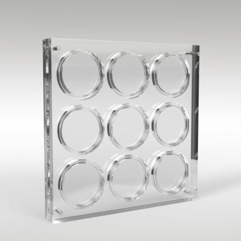 Five Pound Coin Collection Premium Acrylic Display Stand Holder Case - 9 Coins