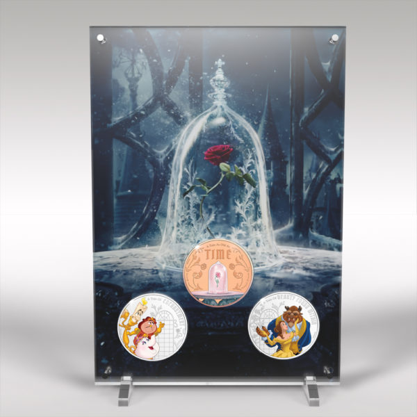 Beauty and the Beast Commemorative Coins with Perspex Coin Display Stand