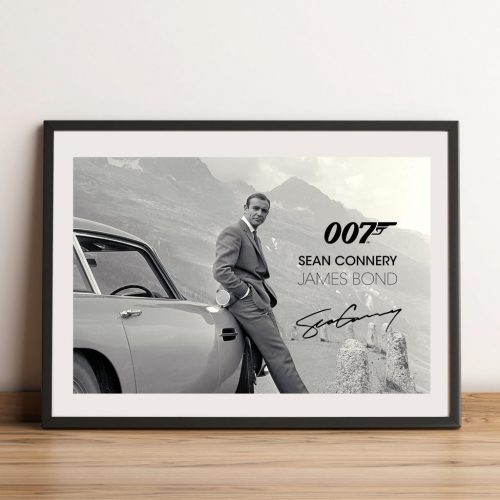 Sean Connery James Bond Wall Art Print Poster for A4 Frame Landscape