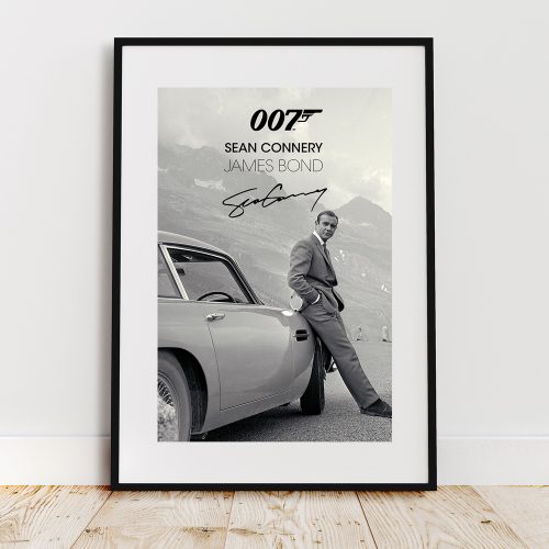 Sean Connery James Bond Wall Art Print Poster for A4 Frame Portrait