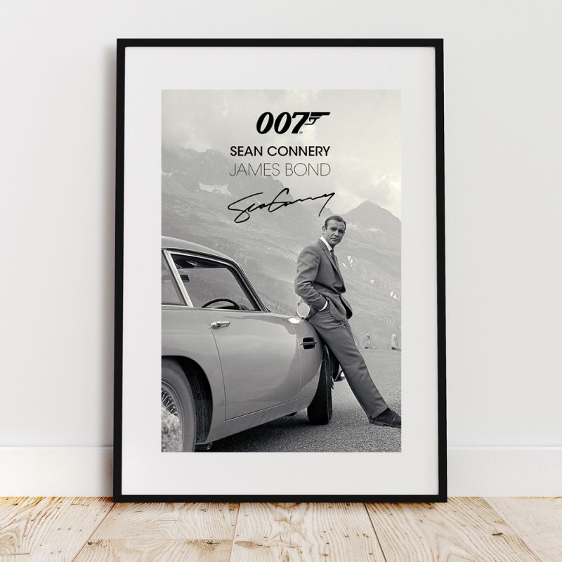 Sean Connery James Bond Wall Art Print Poster for A4 Frame Portrait