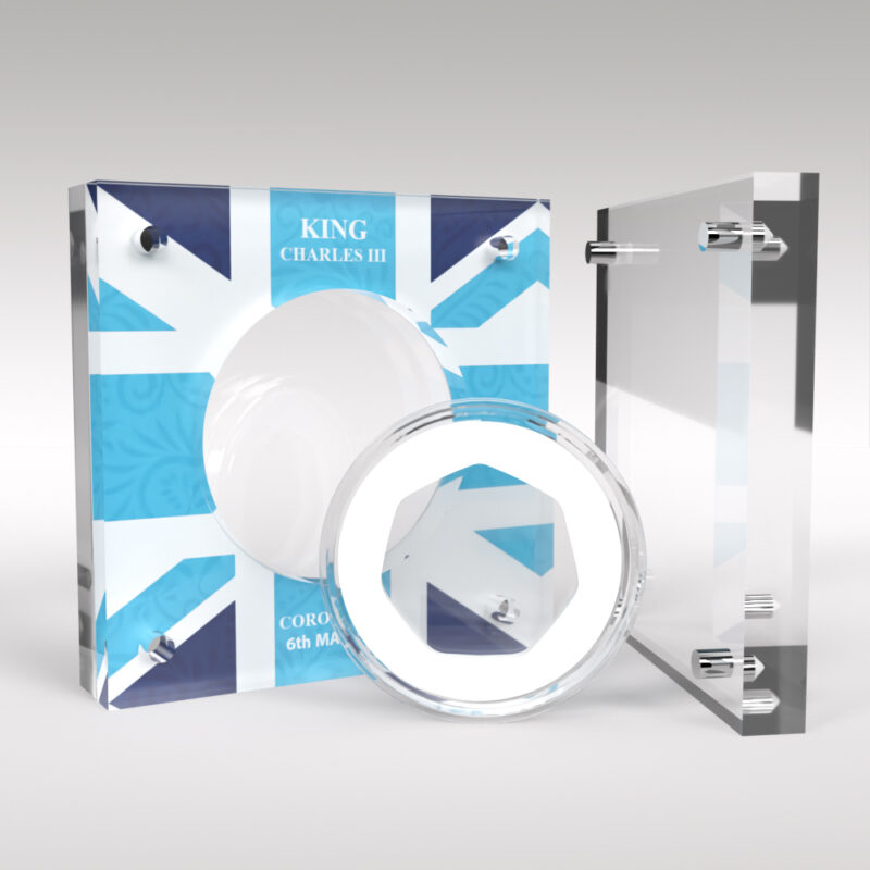 King Charles Coronation Coin 50p Five Pound Acrylic Display Case Holder - Image 3