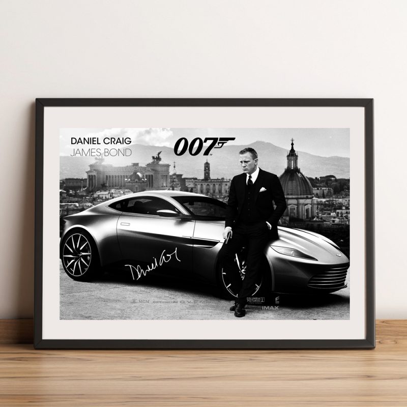 Daniel Craig James Bond Wall Art Print Poster for A4 Frame Landscape