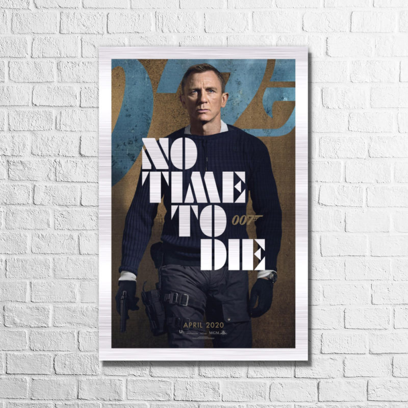 Daniel Craig James Bond No Time to Die Print Wall Art Brushed Aluminium Print