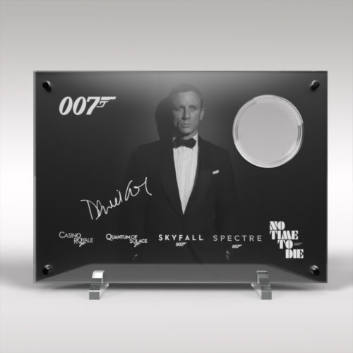 Daniel Craig 007 James Bond 10p A-Z Royal Mint Coin Acrylic Display Stand