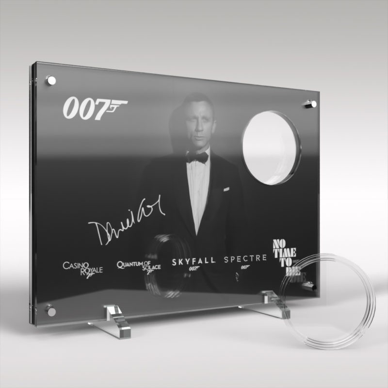 Daniel Craig 007 James Bond 10p A-Z Royal Mint Coin Acrylic Display Stand - Image 2
