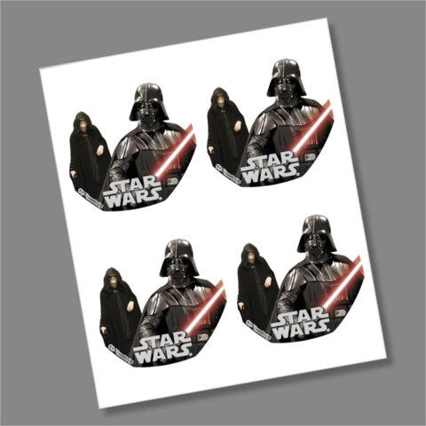 Star Wars 50p Coin 2 Darth Vader 2023 Coin Decal Stickers