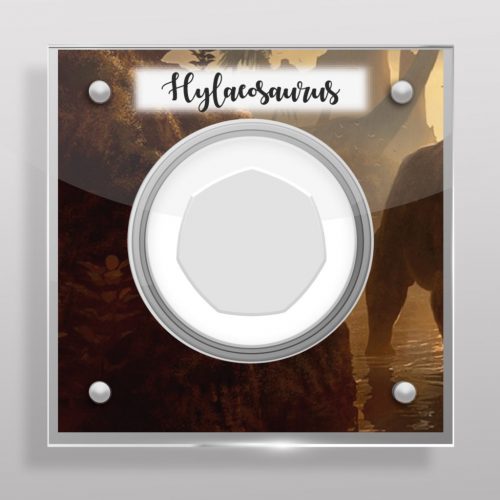 Hylaeosaurus 50p Coin Acrylic Coin Display for Royal Mint Coin