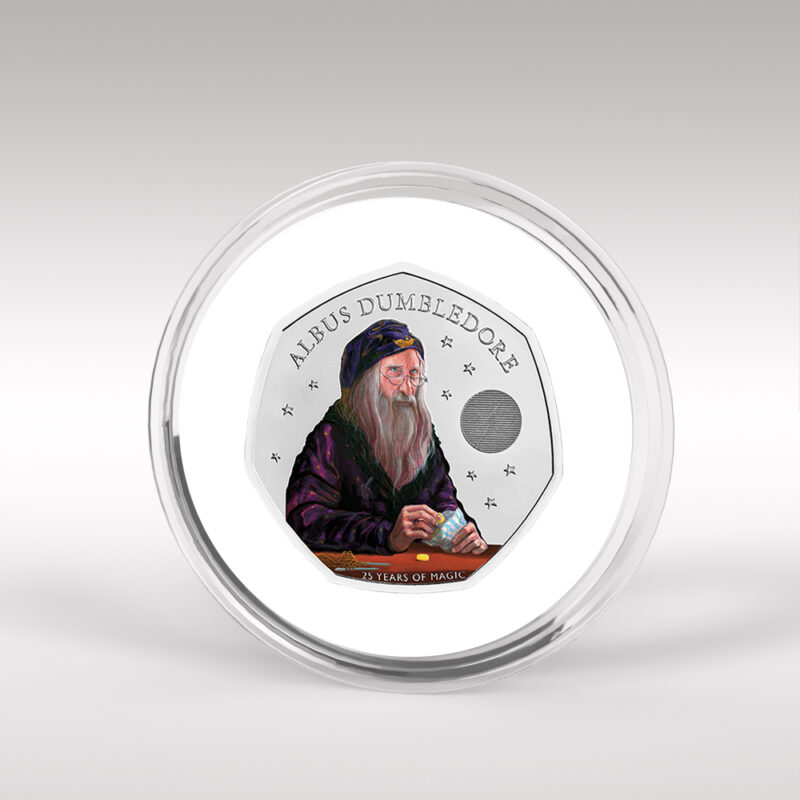 Albus Dumbledore Harry Potter 2023 Coloured Decal BU 50p Coin 3