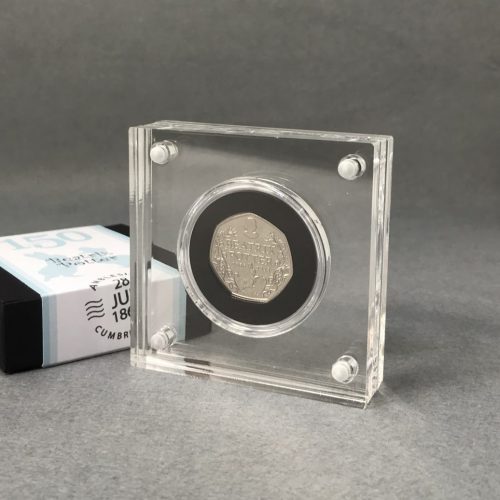 Beatrix Potter BU 50p Coin 2016 Beatrix Potter, Silver Proof Style Display