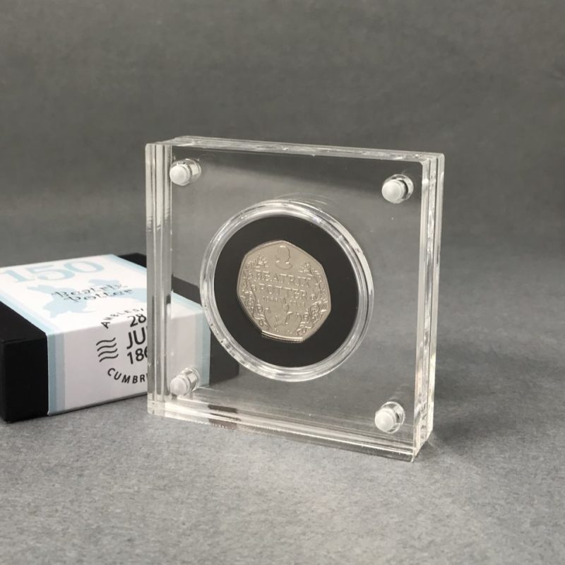 Beatrix Potter BU 50p Coin 2016 Beatrix Potter, Silver Proof Style Display