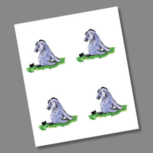 Winnie the Pooh Eeyore 2022 Collection 50p Coin Decal Stickers
