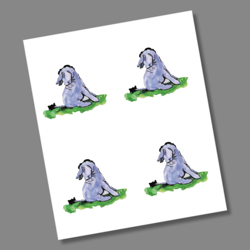 Winnie the Pooh Eeyore 2022 Collection 50p Coin Decal Stickers