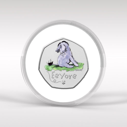 Eeyore 50p Royal Mint Coin BU Coloured Decal