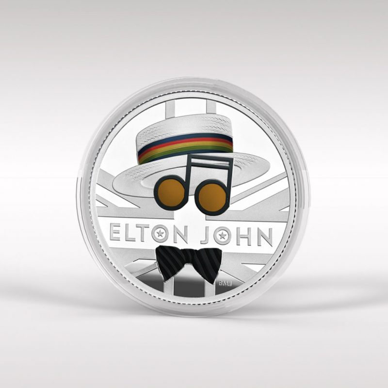 2020 Royal Mint Elton John Five Pound Coin in Display - Image 2