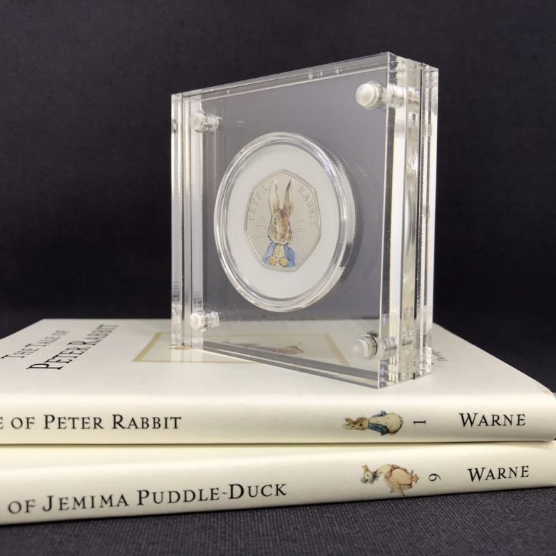 Peter Rabbit 50p Coin 2016 Beatrix Potter, Silver Proof Style Display - Image 4
