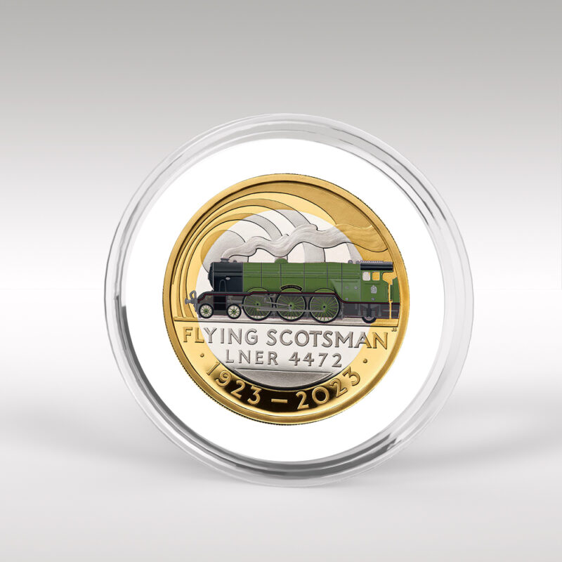 The Flying Scotsman 2023 Coloured Decal BU Two Pound Coin