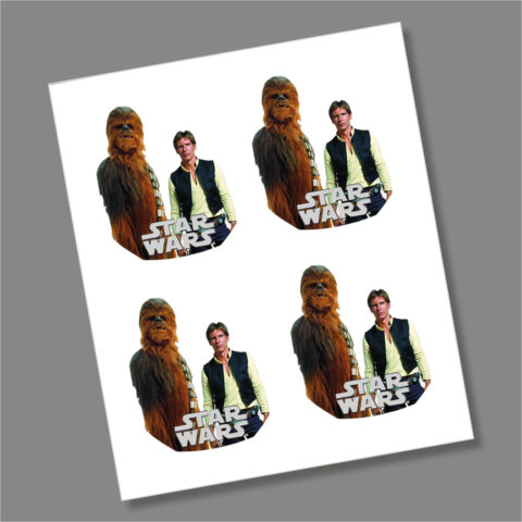 Star Wars 50p Coin 4 Han Solo 2024 Coin Decal Stickers