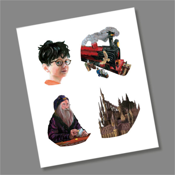Harry Potter 50p Collection 2022 and 2023 Coin Decal Stickers