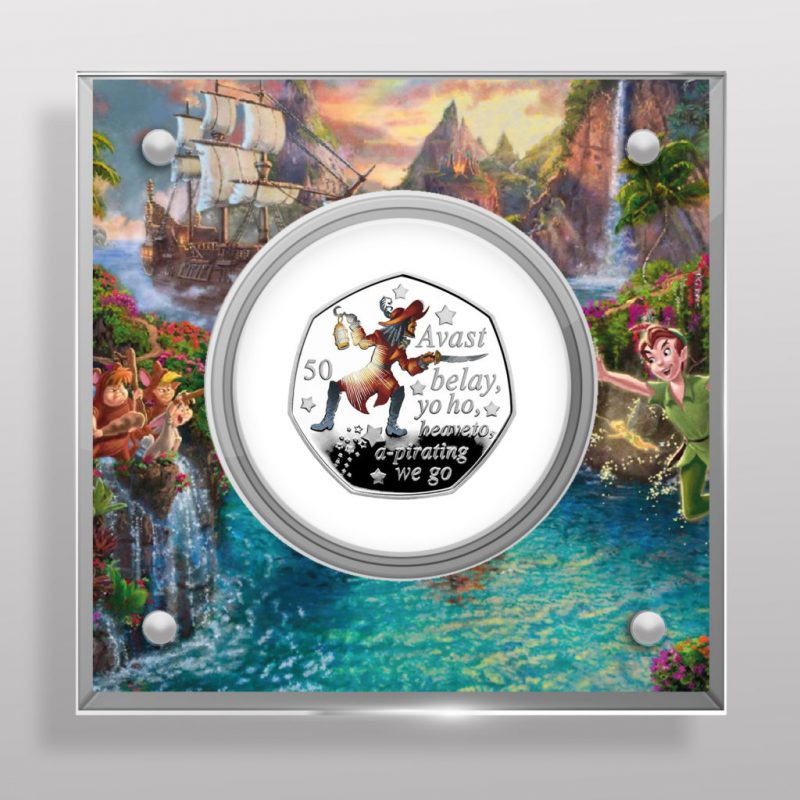 Hook 50p Coin in Perspex Display