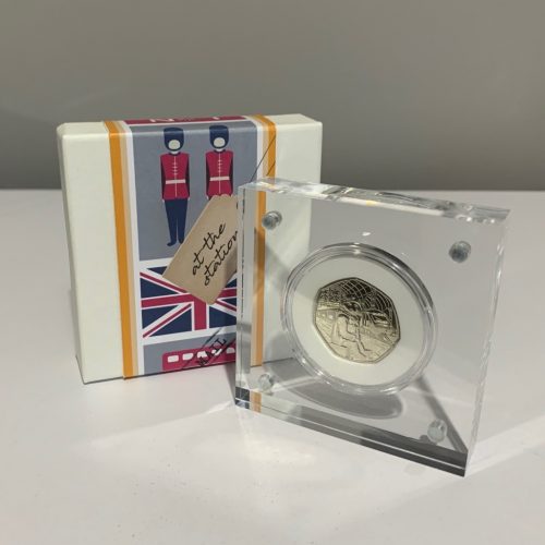 Paddington Bear 2018 50p, 'Paddington at the Station' Coin and Perspex Display