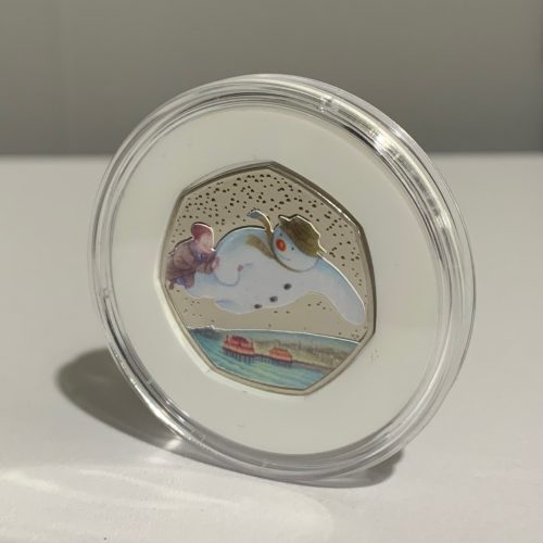 The Snowman 50p, 2018 Coin BU (Brilliant Uncirculated) Coloured Decal