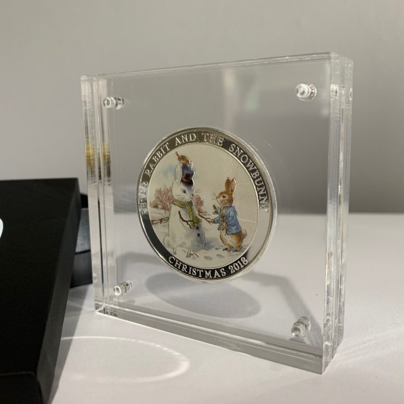 Peter Rabbit + Snowbunny Silver Plated Medal Limited Edition Display and Gift Box - Image 2