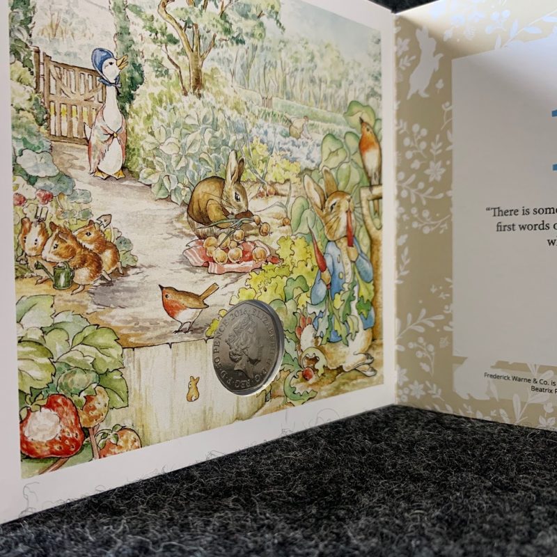 Peter Rabbit 2016 50p Coloured Decal Coin + Stamp Cover, Beatrix Potter Collection - Image 6
