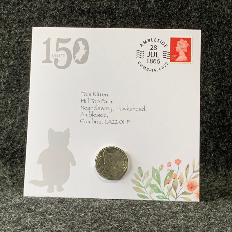 Tom Kitten 50p Coin, Beatrix Potter Coin Collection 2017