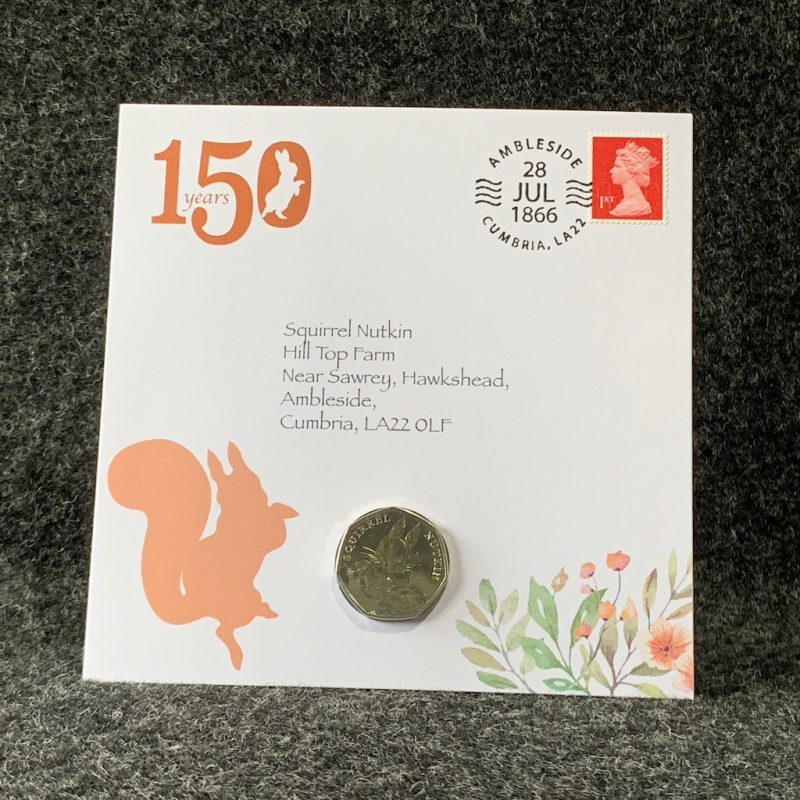 Squirrel Nutkin Coin & Stamp, Beatrix Potter Coin Collection