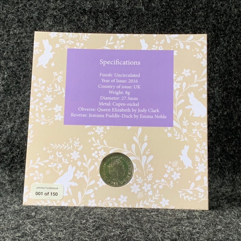 Beatrix Potter 2016 Collection 50p Coins and Stamp Presentation Packs - Image 7