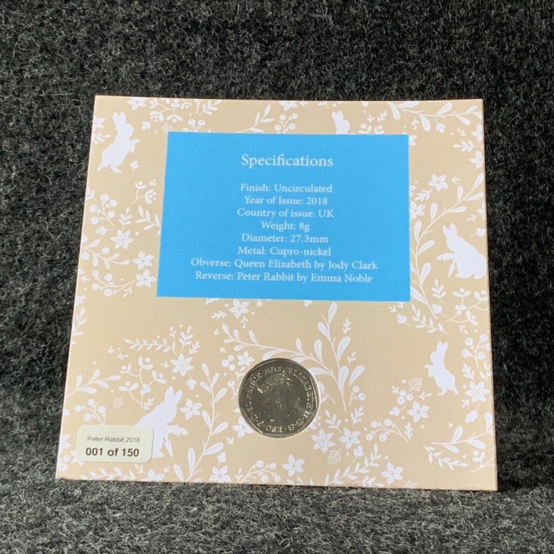 Peter Rabbit 50p Coin, Beatrix Potter Coin Collection 2018 - Image 2