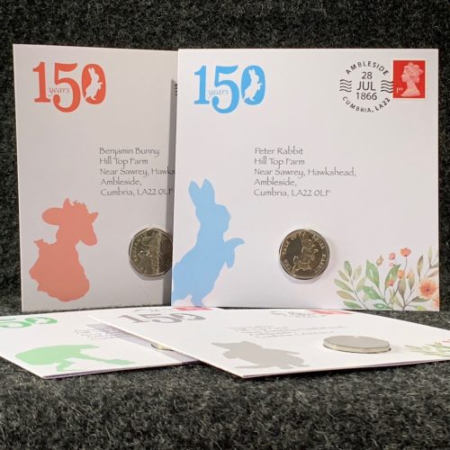 Beatrix Potter Coin Collection 50p Coins and Stamp Presentation Packs 2017