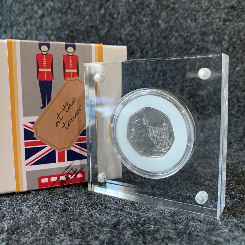 Paddington Bear 'At the Palace', 'At the Station', 'At the Tower' Perspex 50p Display Coin Collection