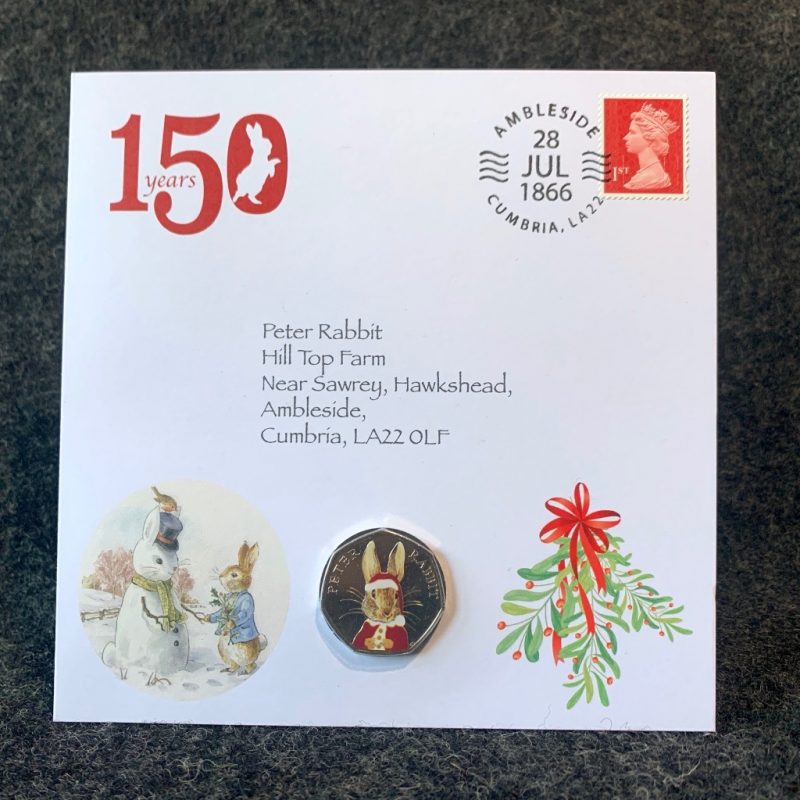 Peter Rabbit 50p Coin and Stamp Christmas Edition - Beatrix Potter - Image 2