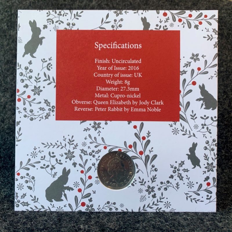 Peter Rabbit 50p Coin and Stamp Christmas Edition - Beatrix Potter - Image 3