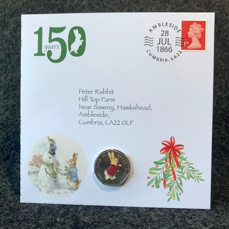 Peter Rabbit 50p Coin and Stamp Christmas Edition - Beatrix Potter - Image 4