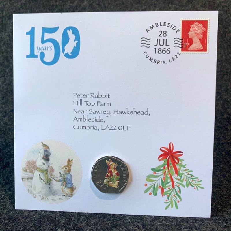 Peter Rabbit 50p Coin and Stamp Christmas Edition - Beatrix Potter - Image 6