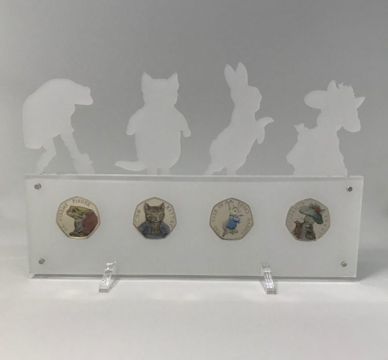 Peter Rabbit Beatrix Potter Perpspex Coin Display Stand, Beatrix Potter 2017 Coins