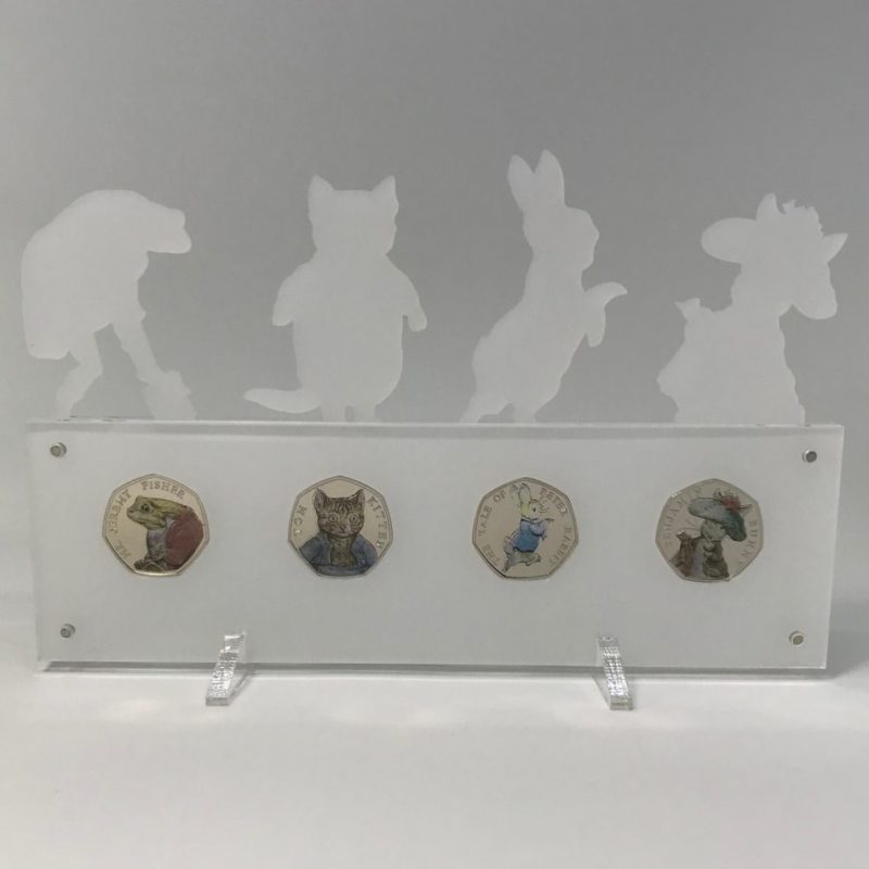 Peter Rabbit Beatrix Potter Perpspex Coin Display Stand, Beatrix Potter 2017 Coins